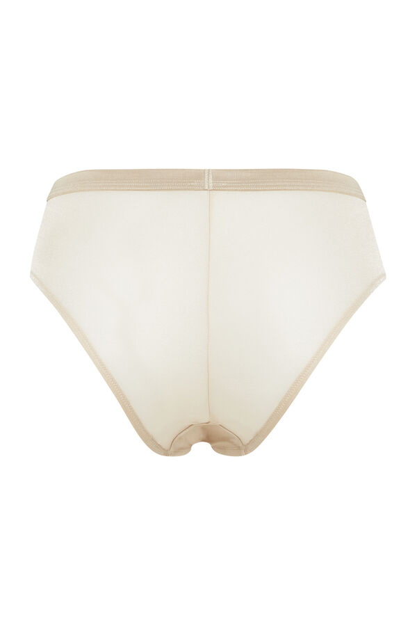Calvin Klein Tanga de renda Intrinsic bege