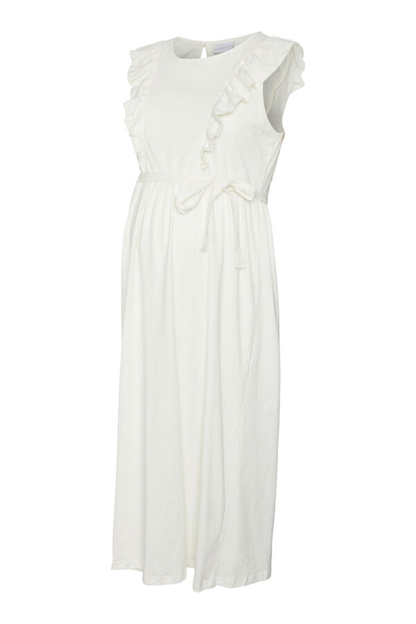 Mamalicious Vestido midi sem mangas maternity e amamentação  branco