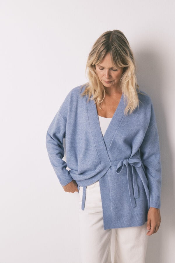 Women'secret C&aacute;rdigan midi punto tricot azul azul