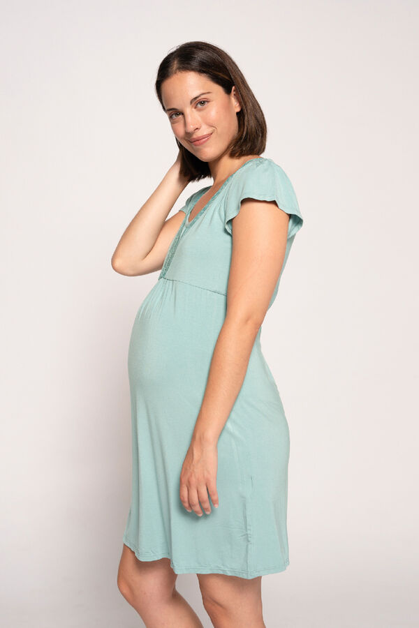 Ohma! Camis&oacute;n lactancia manga corta turquesa