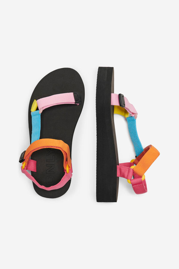 Only Sandalias velcro mujer fucsia