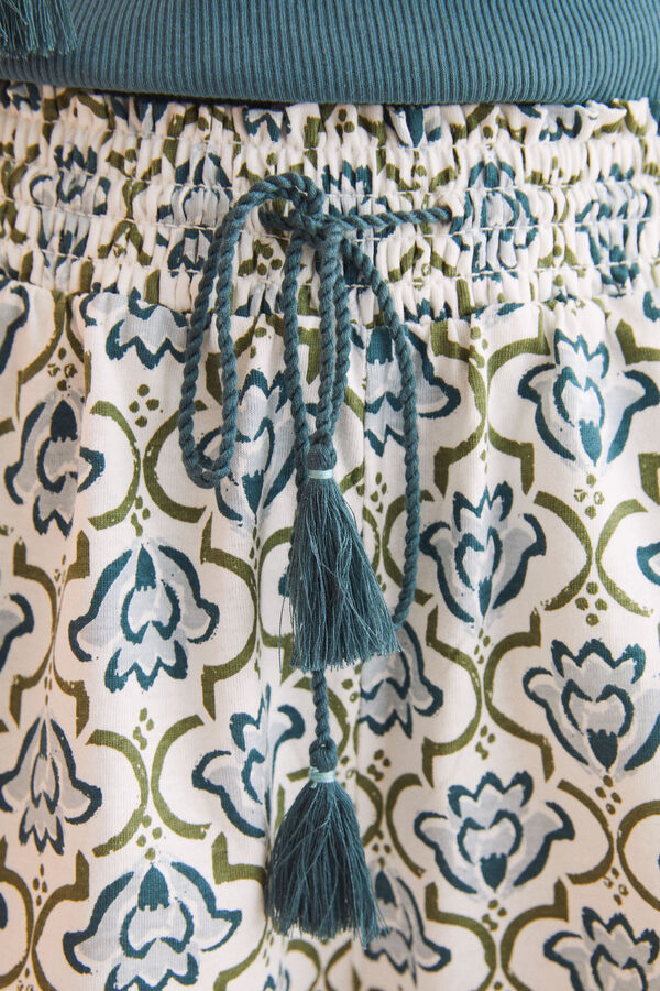 Women'secret Pijama corto 100% algod&oacute;n canal&eacute; verde verde