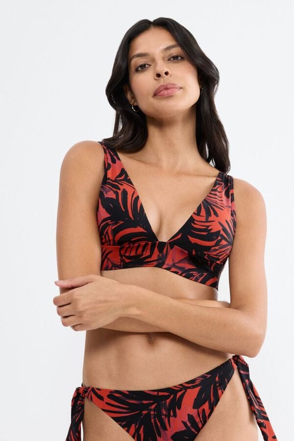 Triumph Top biqu&iacute;ni franzido com enchimento e com aro rosa
