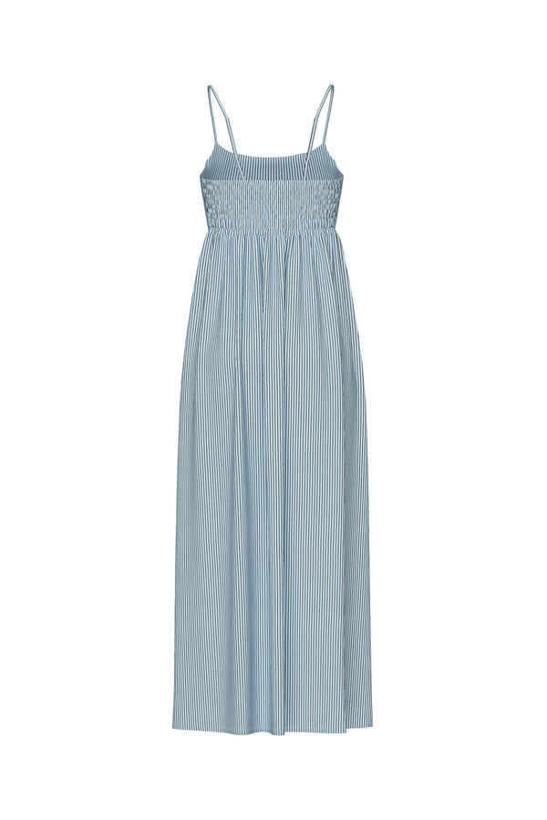 Pieces Vestido longo riscas azul