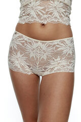 Black Limba de renda culotte Renda Zinnia bege