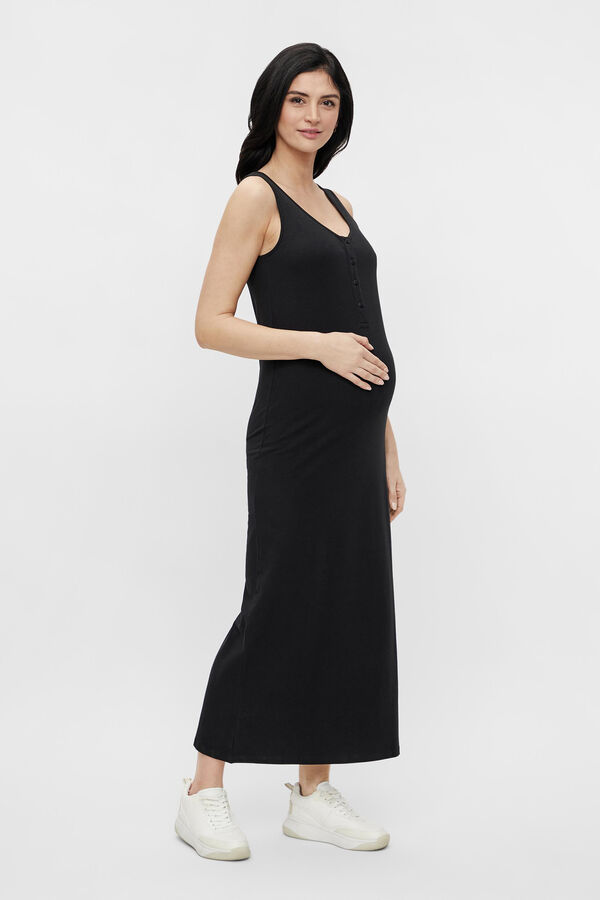 Womensecret Vestido largo maternity negro