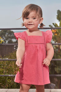 Gocco Vestido con volantes rosa