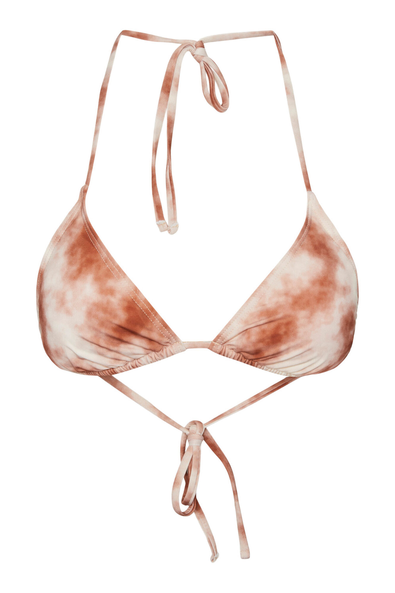 Pieces Top de biqu&iacute;ni com estampado tie dye