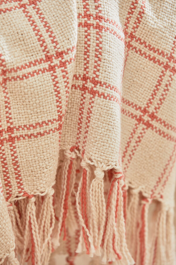 Calma House Manta a cuadros rosa Suecia rosa