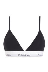 Calvin Klein Sutiã triangular com logo CK preto