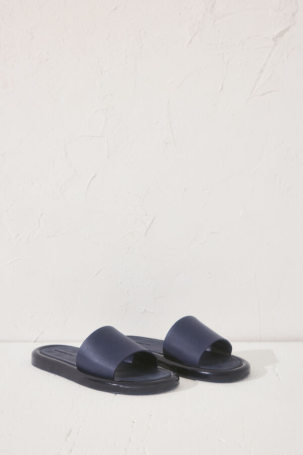 Women'secret Sandalias tipo pala azul navy azul