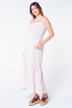 Womensecret Maxi vestido maternity amamentação riscas rosa