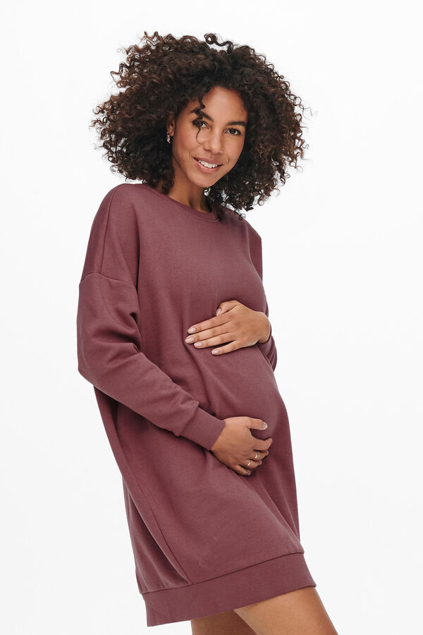Only Maternity Vestido sudadera maternity rosa