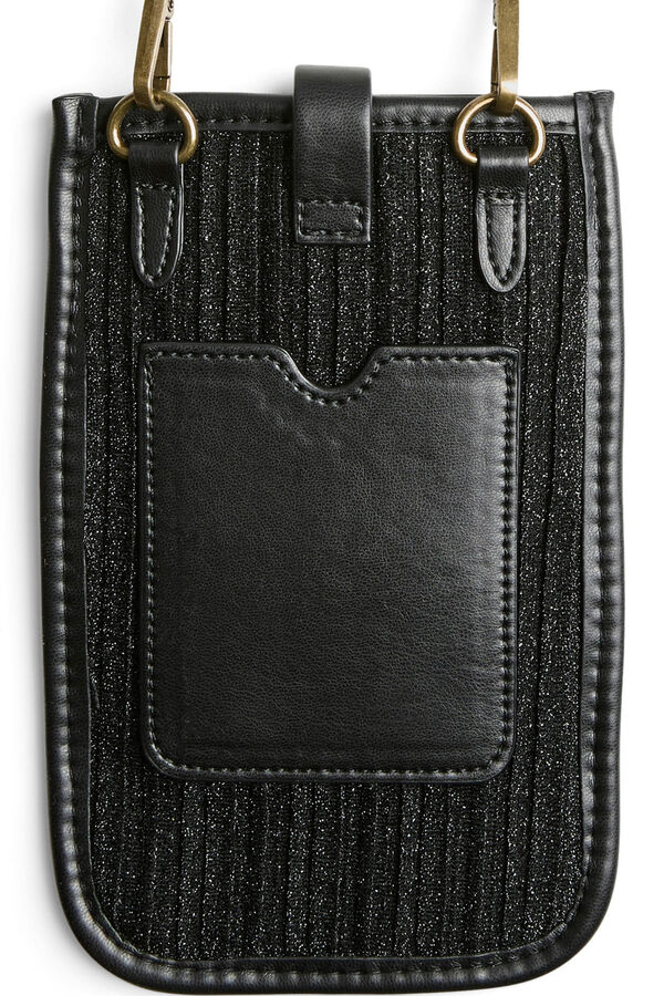 Pieces Minibolso Bandolera M&oacute;vil negro