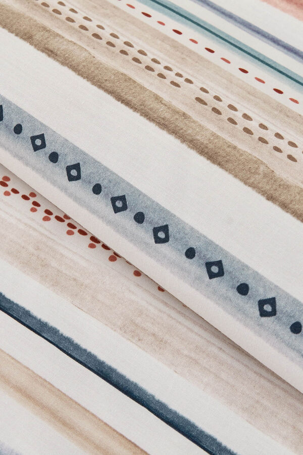 Textura Funda n&oacute;rdica rayas multicolor azul