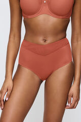 Triumph Calcinha maxi cintura alta com abertura nas pernas vermelho