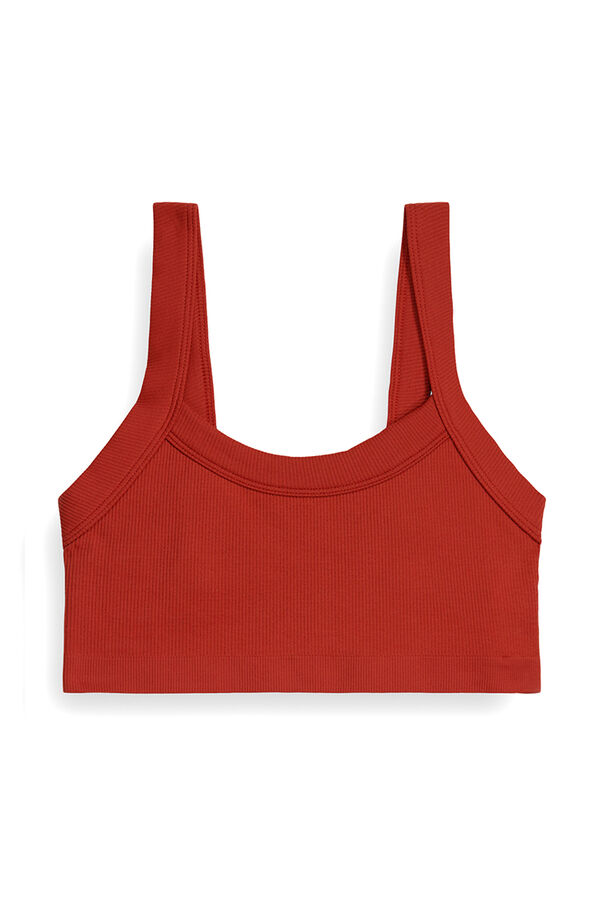 Women'secret Top seamless canal&eacute; rojo naranja