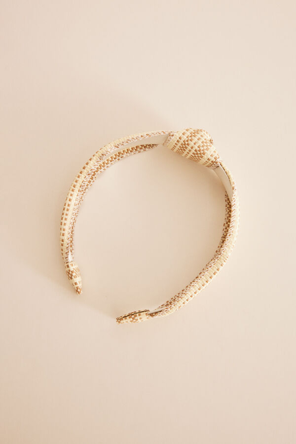 Women'secret Diadema pelo rafia arena nude
