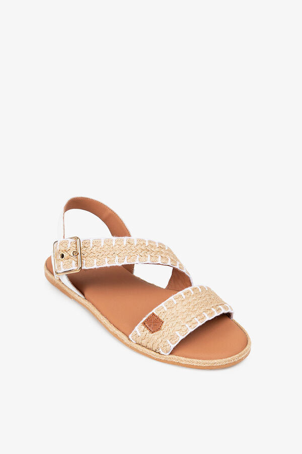 Popa Sandália rasa branco