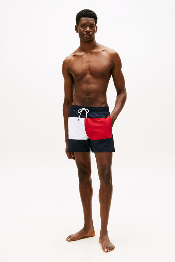 Tommy Hilfiger Ba&ntilde;ador cl&aacute;sico hombre bandera tommy azul