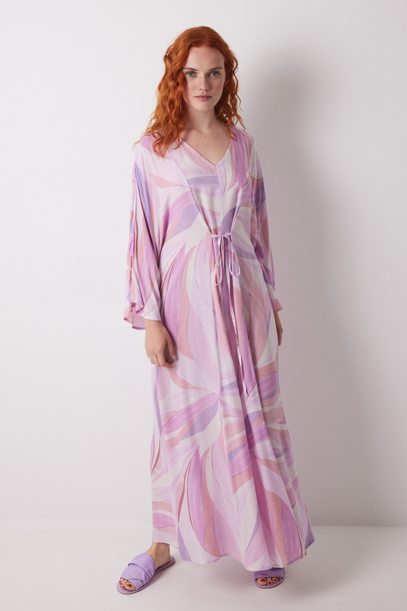 Women'secret Vestido midi geom&eacute;trico todo em viscose