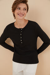 Women'secret Camiseta manga larga algod&oacute;n gris oscuro gris