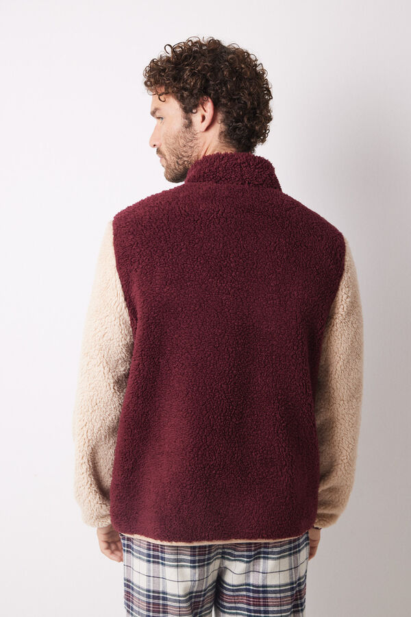 Women'secret Bata corta hombre Mickey Mouse borreguito burdeos