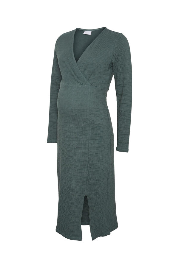 Mamalicious Vestido midi maternity verde