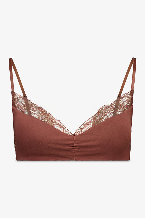 Women'secret LOVELY soutien triangular marrom cru