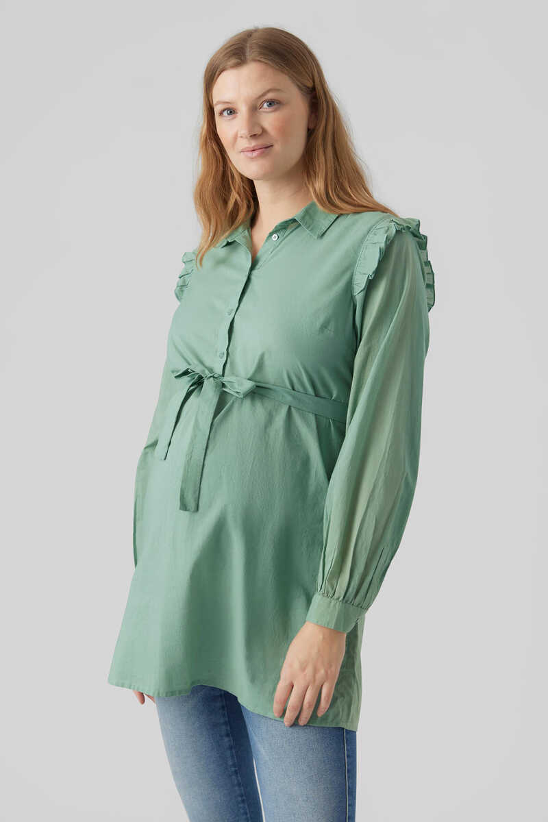 Womensecret Vestido de manga comprida maternity verde