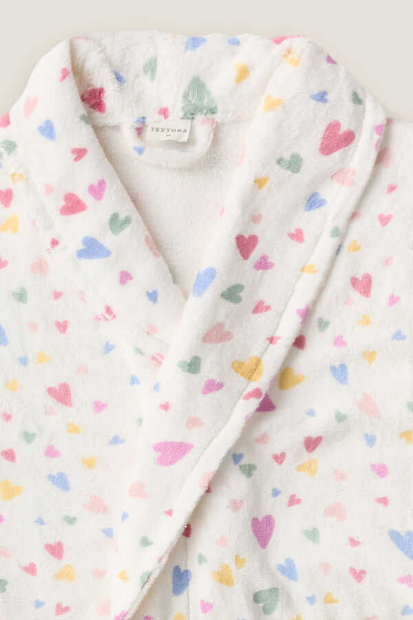 Textura Abornoz corazones morado/lila