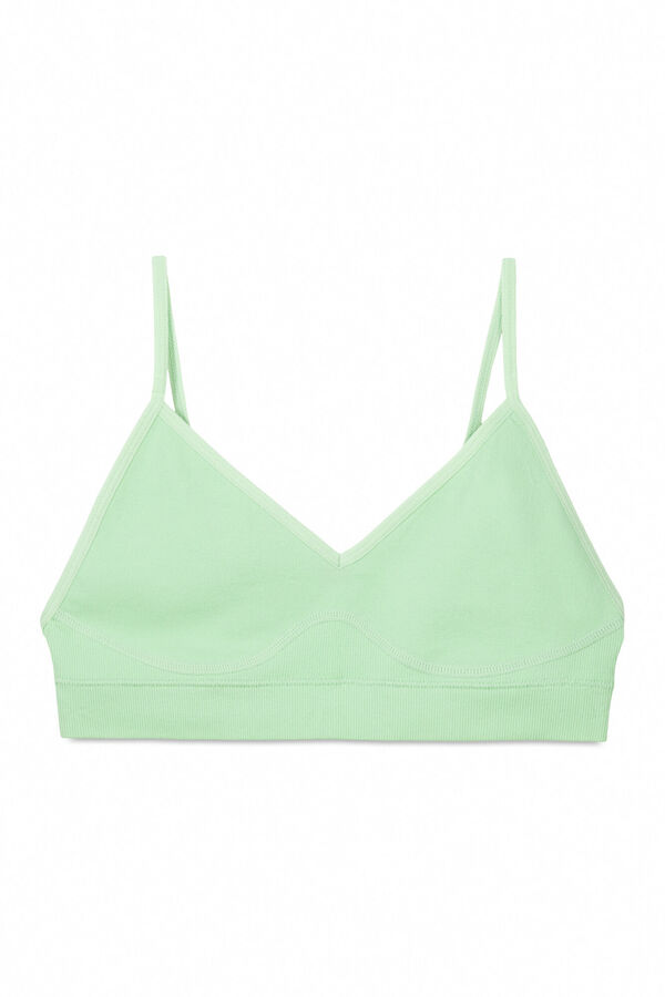 HI&BYE top verde enchimento com copas remov&iacute;veis verde