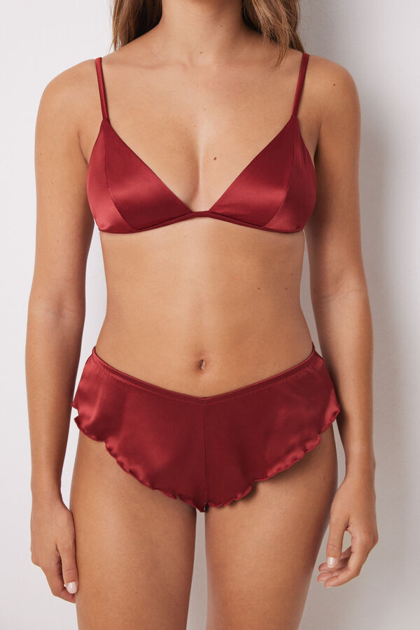 Women'secret Braga b&oacute;xer satinada rojo rojo