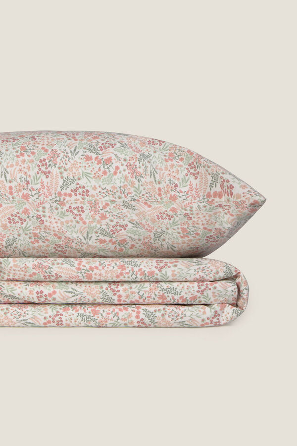 Textura Len&ccedil;ol algod&atilde;o flores rosa