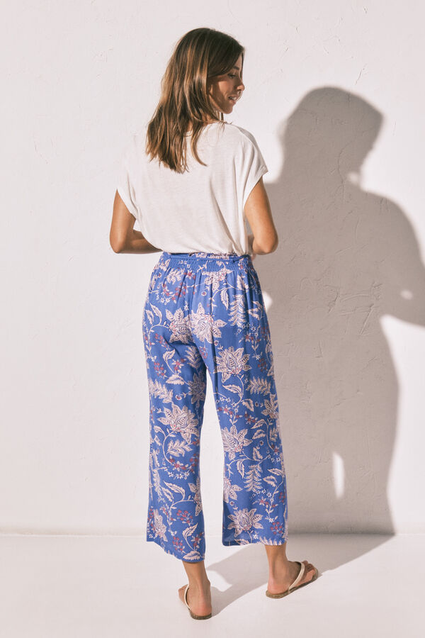 Women'secret Cal&ccedil;a capri estampada azul azul