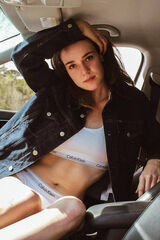 Calvin Klein Top de algodão Modern Cotton branco