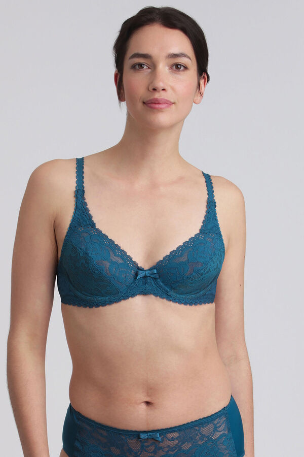 Playtex Soutien de renda Flower Elegance azul