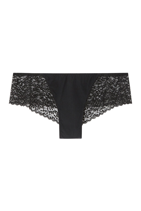 Women'secret Braga brasile&ntilde;a ancha encaje negro negro