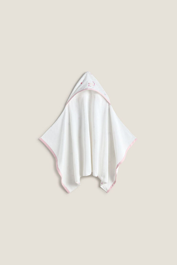 Textura Toalha com capuz com unic&oacute;rnios rosa