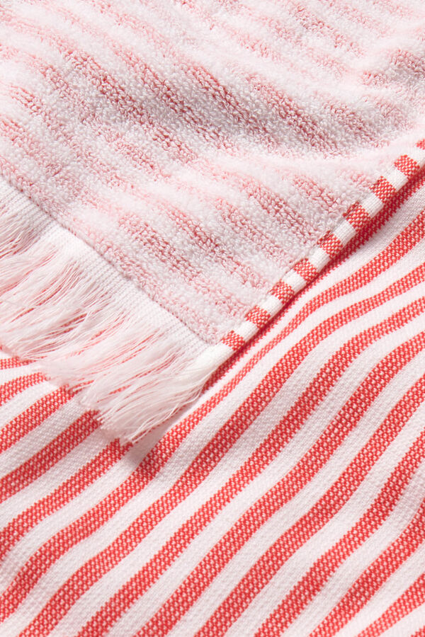 Textura Toalha de praia riscas com glitter rosa