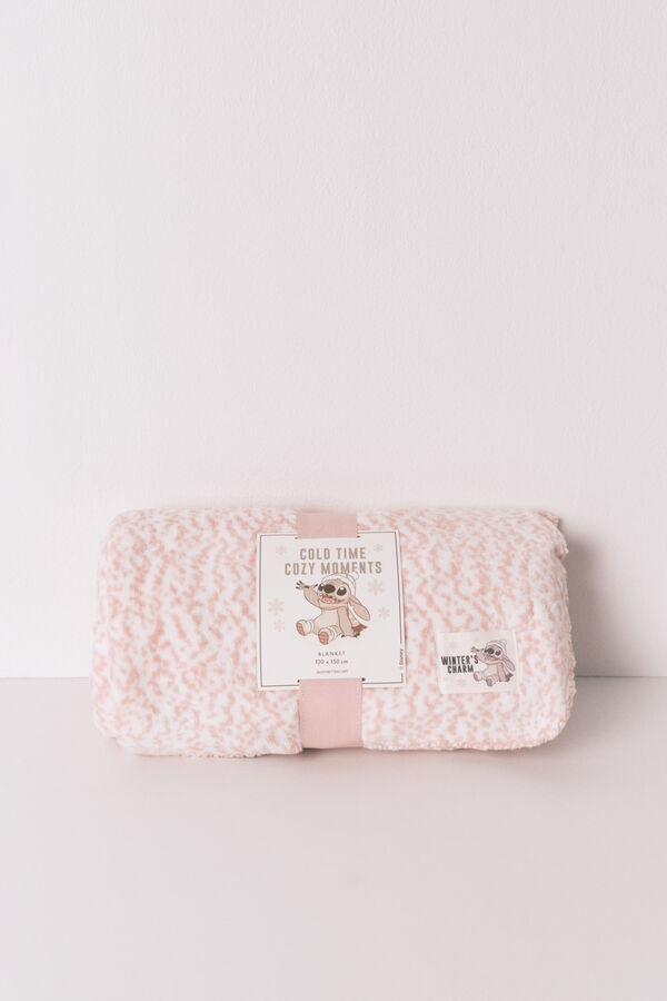 Women'secret Manta extrassuave estampado manchas rosas branco