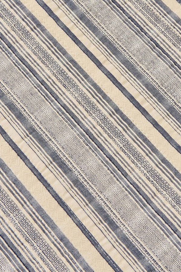 Textura Colcha a rayas azul