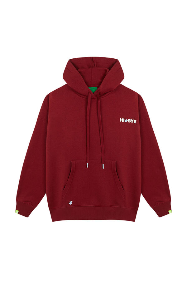 HI&BYE Sudadera capucha felpa rojo  rojo