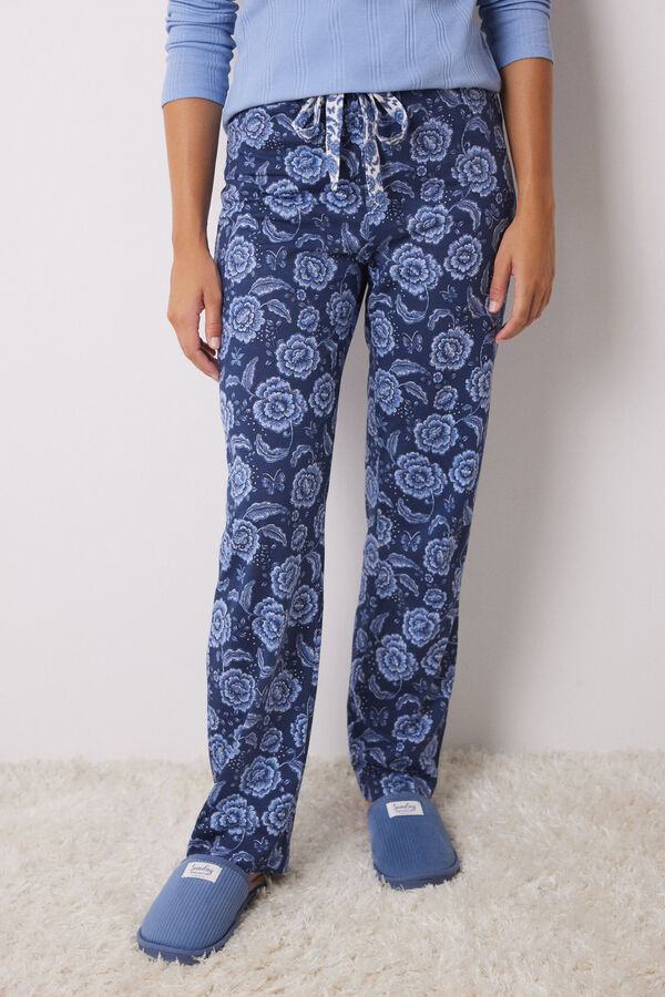 Women'secret Cal&ccedil;a de pijama comprido azul