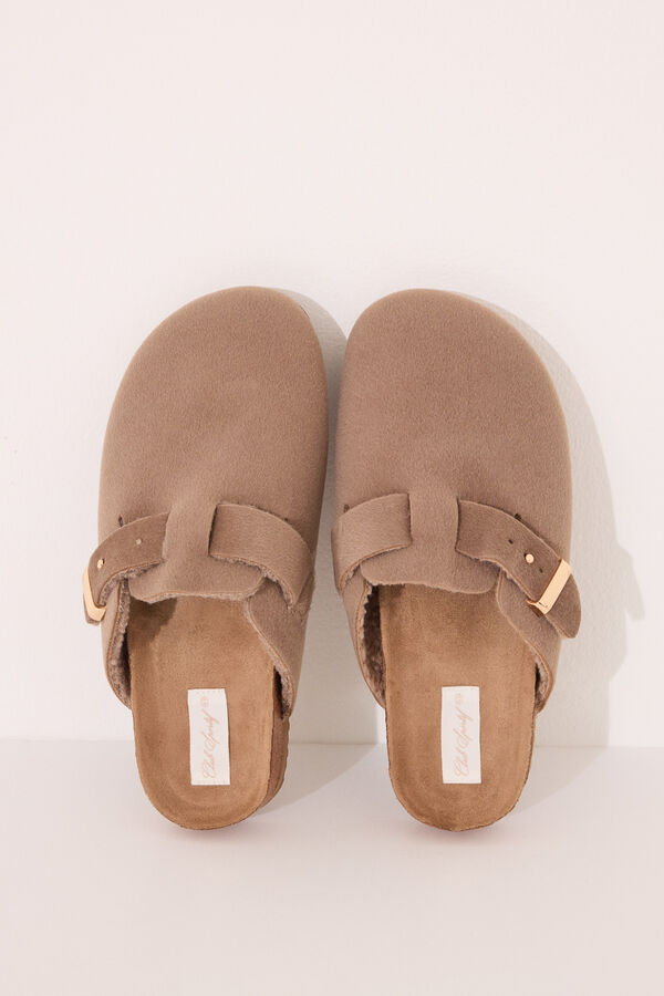Women'secret Chinelos de quarto tamancos bege cru