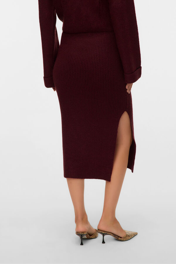 Mamalicious Falda midi de punto maternity morado/lila