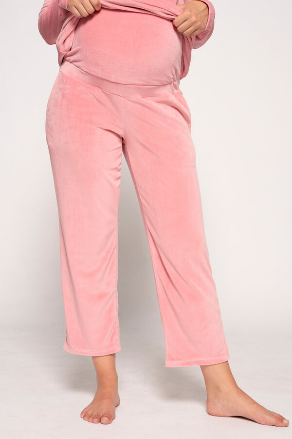 Womensecret Pijama De Velour maternity rosa