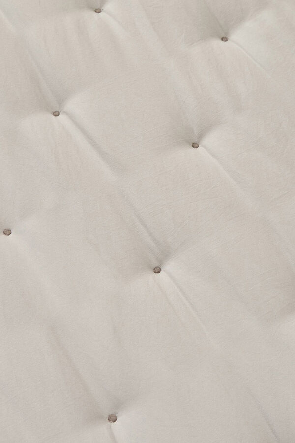 Textura Edredom revers&iacute;vel liso com bolinhas cinzento