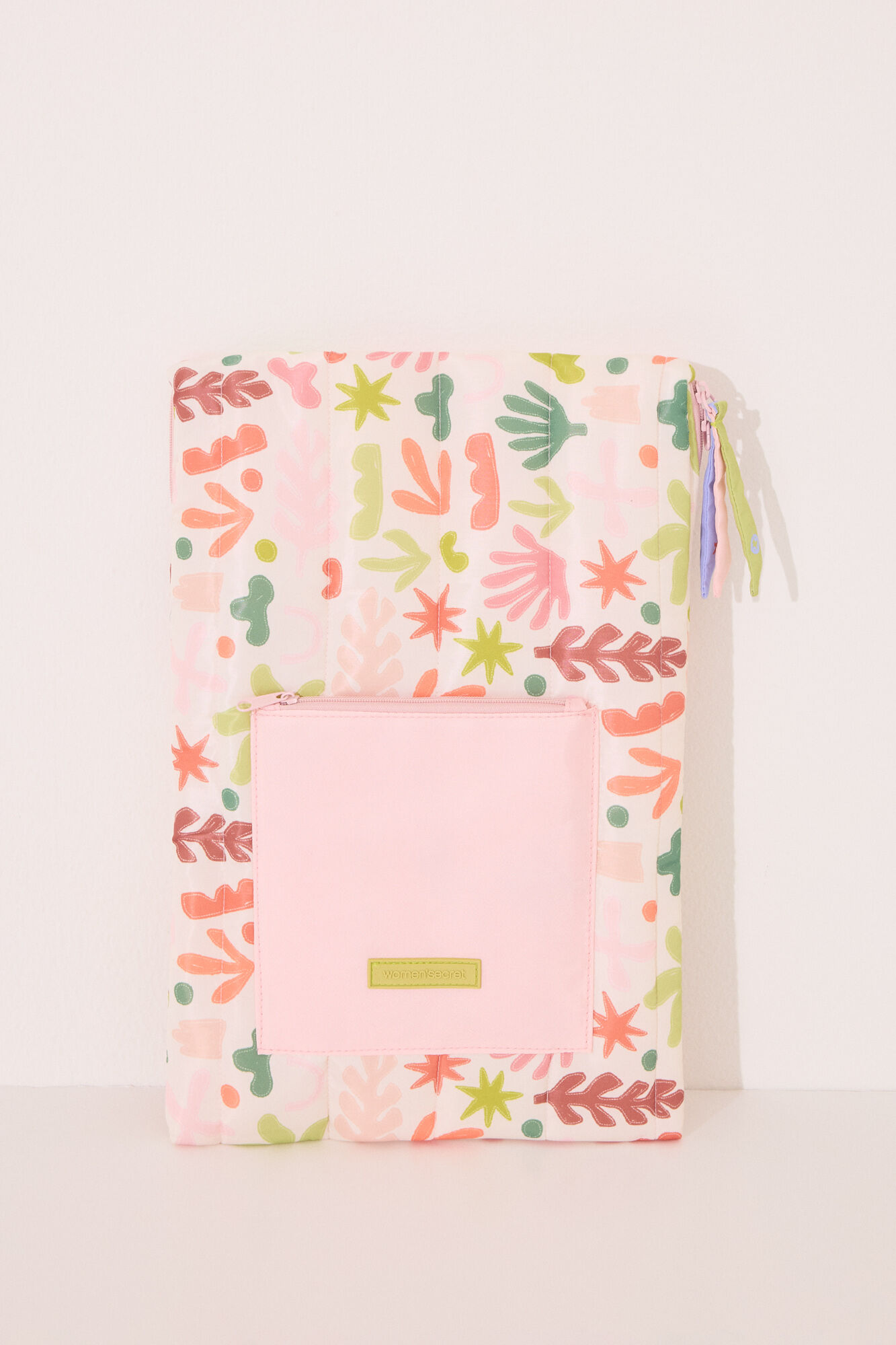 Women'secret Estojo acolchoado para computador com folhas multicoloridas