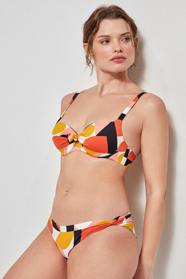 Gisela Cuequinha biquíni estampado branco